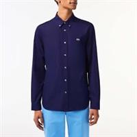 Men's Shirt Lacoste Slim Fit Cotton Button up in Blue - 17.7 Regular