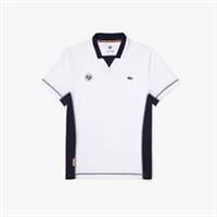 Men's T-Shirt Lacoste Roland Garros Breathable Polo Shirt in White - S Regular