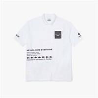 Men's T-Shirt Lacoste Live x Minecraft Polo Shirt in White - L Regular