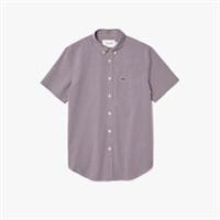 Men's Shirt Lacoste Micro Check Gingham Short Sleeve Regular Fit in other - 15.7 Regular