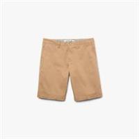 Men's Shorts Lacoste Slim Fit Stretch Gabardine Bermuda in Cream - 40 inch Regular