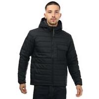 Men's Pretty Green Donlan Full Zip Hooded Quilted Nylon Jacket in Black - XS Regular