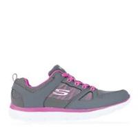 Women's Skechers Summits New World Lace up Cushioned Trainers in Grey