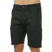 Men's Jack Jones Charlie Dave Zip Fly Regular Fit Cargo Shorts in Black - S Regular