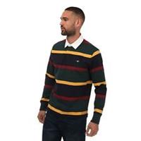 Men's Polo Gant Shield Heavy Rugger Striped Long Sleeve in Multicolour - XL Regular