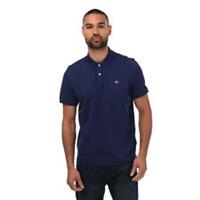 Men's T-Shirt Gant Regular Fit Shield Cotton Pique Polo in Blue - S Regular