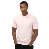 Men's T-Shirt Farah Cove Organic Modern Fit Short Sleeve Polo Shirt in Pink - M Regular