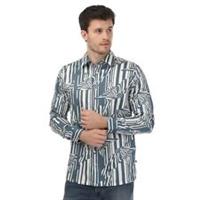 Men's Shirt Ted Baker Chorley Butterfly Stripe Print Button up in Blue - M Regular