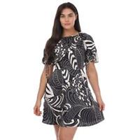 Women's Dress Ted Baker Faridda Printed Puff Sleeve Printed Mini Dress in Black - 8 Regular