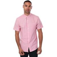 Men's Farah Drayton Short Sleeve Shirt in Pink - M Regular