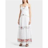 Women's Dress Love Shack Fancy Umi Maxi Floral in White - 4 Regular