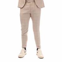 Men's Trousers Boss H-Louis Check Slim Fit Straight Leg in White - 30R Regular