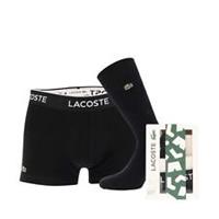 Men's Underwear Lacoste Trunk and Socks Gift set in Black - XS Regular