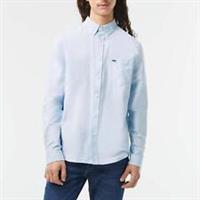 Men's Shirt Lacoste Regular Fit Long Sleeve Oxford Button up in Blue - 18 Regular