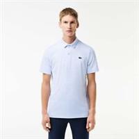 Men's T-Shirt Lacoste Ultra Dry Anti-UV Striped Golf Polo Shirt in Blue - M Regular