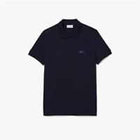 Men's T-Shirt Lacoste Regular Fit Quilted Crocodile Badge Polo Shirt in Blue - XS Regular