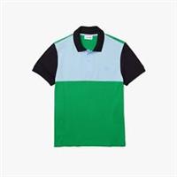 Men's T-Shirt Lacoste Regular Fit Colourblock Piqu Polo Shirt in Multicolour - M Regular