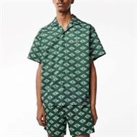 Men's Shirt Lacoste Short Sleeve Monogram Print Button up in other - 17.5 Regular