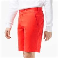 Men's Shorts Lacoste Slim Fit Stretch Cotton Bermuda in Orange - 30 inch Regular