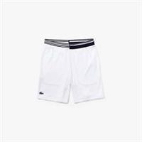 Men's Shorts Lacoste Houndstooth Patterned Breathable Regular Fit in White - XL Regular