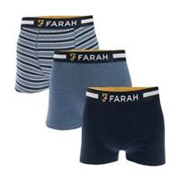 Men's Farah Rexxo 3 Pack Boxer Shorts in Blue - 2XL Regular