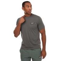 Men's Emporio Armani EA7 Logo Series Cotton T-Shirt in Grey - S Regular