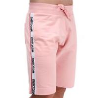 Men's Shorts Moschino Tape Regular Fit Cotton Blend Casual in Pink - L Regular