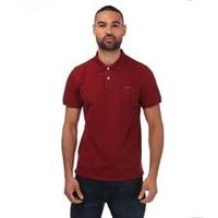 Men's T-Shirt Gant Contrast Short Sleeve Regular Fit Pique Polo in Red - M Regular