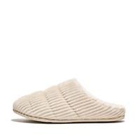 Women's Slippers Fit Flop Chrissie Fleece-Lined Corduroy Slip on in Cream