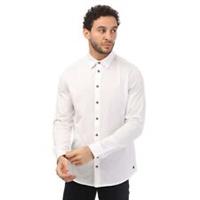 Men's Shirt Mercery Beynol Jersey Button up Cotton in White - L Regular