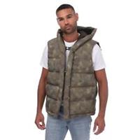 Men's Jacket Armani Sustainable Collection Sleeveless Hooded Gilet in Green Camo - M Regular