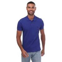 Men's T-Shirt Armani Short Sleeve Cotton Polo Shirt in Blue - S Regular