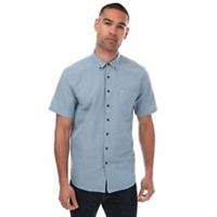 Men's Farah Densmore Short Sleeve Shirt in Blue - M Regular