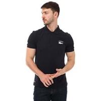 Men's T-Shirt Lacoste Branded Stretch Cotton Short Sleeve Polo Shirt in Blue - S Regular