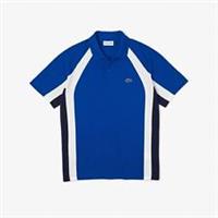 Men's T-Shirt Lacoste Mini-pique Colourblock Short Sleeve Polo Shirt in Blue - S Regular