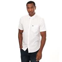 Men's Lacoste Regular Fit Oxford Cotton Shirt in White - M Regular