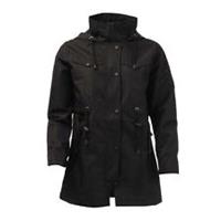 Women's Hooded Coat Jacket Elle Festival Mac Full Zip in Black - 10 Regular