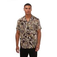 Men's Shirt Armani Swimwear Woven Loose Fit Button up in Multicolour - S Regular