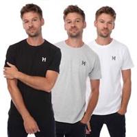 Men's Henleys Triphen 3 Pack T-Shirt in Black - M Regular