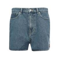 Women's Kenzo Logo Embroidered Denim Shorts in Blue - L Regular