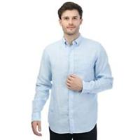 Men's Shirt Gant Regular Linen Button up in Blue - L Regular