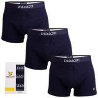 Men's Underwear Lyle And Scott Devon 3 Pack Boxer Shorts in Blue - S Regular