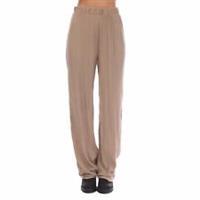 Women's Trousers Vero Moda Cira Plisse Wide Leg in Brown - 10 Regular