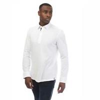 Men's Shirt Boss C-Hal Long-Sleeve Casual Fit Pullover in White - 17.5 Regular