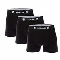 Men's Underwear Duck and Cover 3 Pack of Villani Boxer Shorts in Black - XL Regular