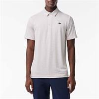 Men's T-Shirt Lacoste Regular Fit UV Protect Golf Polo Shirt in Cream - S Regular