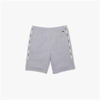 Men's Shorts Lacoste Branded Bands Soft Cotton Regular Fit in Grey - XS Regular