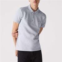 Men's T-Shirt Lacoste Slim Fit Stretch Piqu Polo Shirt in Grey - XS Regular