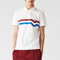 Men's T-Shirt Lacoste Made in France Regular Fit Polo Shirt in White - M Regular