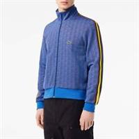 Men's Jacket Lacoste Paris Zip-Up Jacquard Track Top in Blue - M Regular